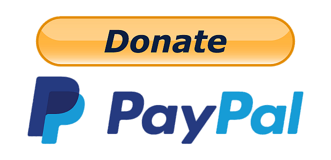 The PayPal logo underneath a "Donate" button.